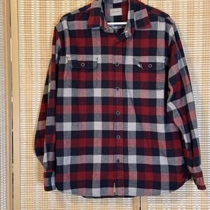 Jachs‎ Mens L Buffalo Flannel Shirt Plaid Button Up Western Preppy Ranchcore